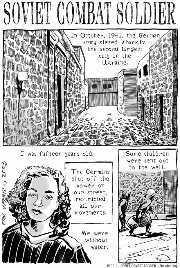 Soviet Combat Soldier Comic Book Page 1